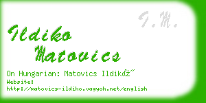 ildiko matovics business card